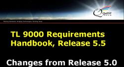 Changes from Release 5.0 - TL 9000 Requirements Handbook, Release 5.5