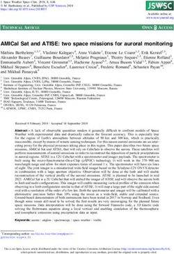 AMICal Sat and ATISE: two space missions for auroral monitoring - Journal of Space ...