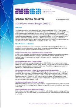 State Government Budget 2020-21 - SPECIAL EDITION BULLETIN