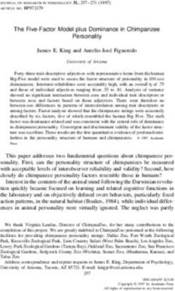 The Five-Factor Model plus Dominance in Chimpanzee Personality