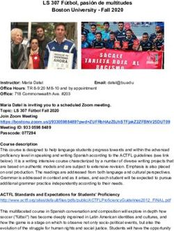 LS 307 Fútbol, pasión de multitudes Boston University - Fall 2020 - Fall ...