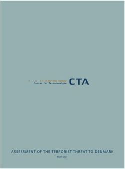 Assessment of the terrorist threA t to DenmArk - march 2021 - PET