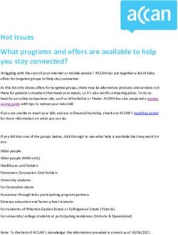 Hot issues What programs and offers are available to help you stay connected?