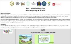 Year 1 Home Learning Pack Week Beginning: 06.07.2020