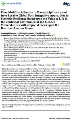 From Multidisciplinarity to Transdisciplinarity and from Local to Global Foci: Integrative Approaches to Systemic Resilience Based upon the Value ...