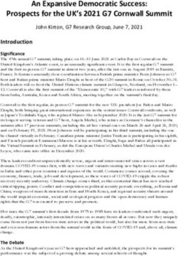 An Expansive Democratic Success: Prospects for the UK's 2021 G7 Cornwall Summit