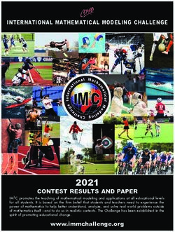 2021 INTERNATIONAL MATHEMATICAL MODELING CHALLENGE - CONTEST RESULTS AND PAPER - International Mathematical Modeling ...