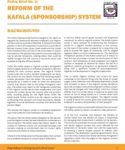REFORM OF THE KAFALA (SPONSORSHIP) SYSTEM - ILO
