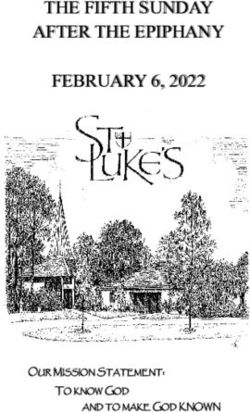 THE FIFTH SUNDAY AFTER THE EPIPHANY FEBRUARY 6, 2022 - OUR MISSION STATEMENT: TO KNOW GOD