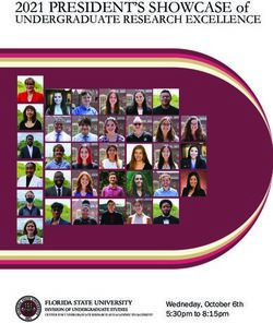 2021 PRESIDENT'S SHOWCASE of - UNDERGRADUATE RESEARCH EXCELLENCE - Wedneday, October 6th 5:30pm to 8:15pm - Center for ...