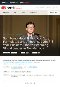 Sumitomo Metal Mining co., Itd., Formulated and Announced 2018 3- Year Business Plan to Becoming Global Leader in Non-ferrous