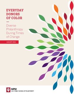 EVERYDAY DONORS OF COLOR - Diverse Philanthropy During Times of Change AUGUST 2021 - IUPUI ScholarWorks