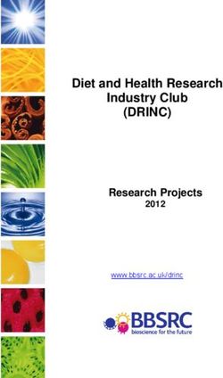 (DRINC) Diet and Health Research Industry Club - Research Projects 2012