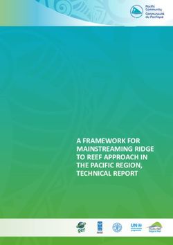 A FRAMEWORK FOR MAINSTREAMING RIDGE TO REEF APPROACH IN THE PACIFIC REGION, TECHNICAL REPORT