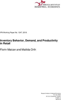 Inventory Behavior, Demand, and Productivity in Retail Florin Maican and Matilda Orth - IFN Working Paper No. 1247, 2018