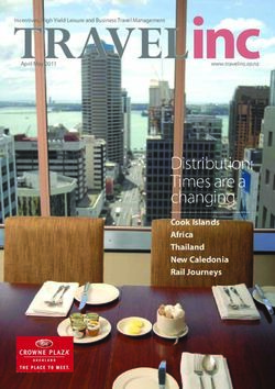 Distribution: Times are a changing - Cook Islands Africa Thailand New Caledonia Rail Journeys