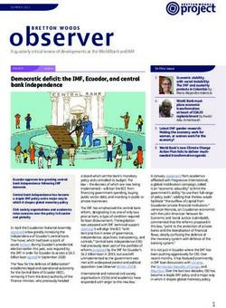Democratic deficit: the IMF, Ecuador, and central bank independence - Bretton ...