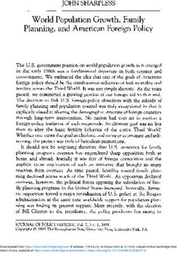 World Population Growth, Family Planning, and American Foreign Policy