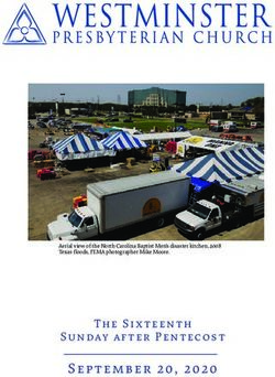 Septe mber 20, 2020 The Sixteenth Sund ay after Pentecost - Aerial view of the North Carolina Baptist Men's disaster kitchen, 2008 Texas floods ...