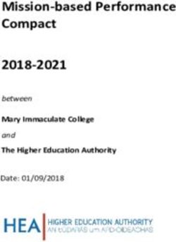 Mission-based Performance Compact 2018-2021 - Mary Immaculate College between and The Higher Education Authority Date: 01/09/2018 - Higher ...