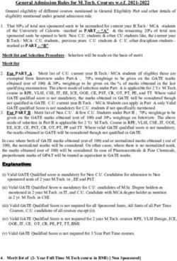 General Admission Rules for M.Tech. Courses w.e.f. 2021-2022