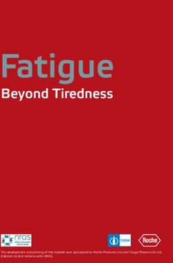 Fatigue Beyond Tiredness - National Rheumatoid Arthritis Society