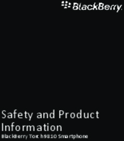 Safety and Product Information