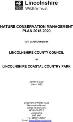 NATURE CONSERVATION MANAGEMENT PLAN 2015-2020
