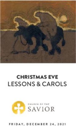 LESSONS & CAROLS CHRISTMAS EVE - FRIDAY, DECEMBER 24, 2021 - Church of the Savior