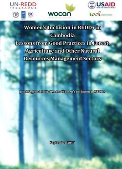 Women's Inclusion in REDD+ in Cambodia Lessons from Good Practices in Forest, Agriculture and Other Natural Resources Management Sectors - Joint ...