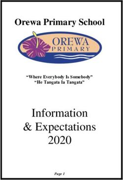 Information & Expectations 2020 - Orewa Primary School "Where Everybody Is Somebody"