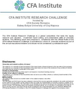 CFA INSTITUTE RESEARCH CHALLENGE - Find a Society