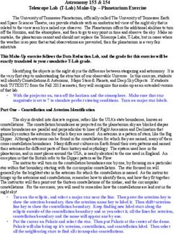 Telescope Lab (T-Lab) Make-Up - Planetarium Exercise Astronomy 153 & 154