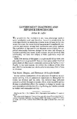 GOVERNMENT EXACTIONS AND REVENUE DEFICIENCIES