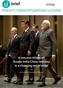 A tenuous trilateral? Russia-India-China relations in a changing world order 1/2019