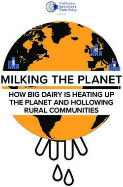 MILKING THE PLANET HOW BIG DAIRY IS HEATING UP THE PLANET AND HOLLOWING RURAL COMMUNITIES - Institute for Agriculture and Trade Policy