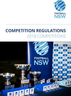 COMPETITION REGULATIONS - 2018 COMPETITIONS
