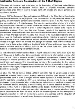 Multisector Pandemic Preparedness in the ASEAN Region