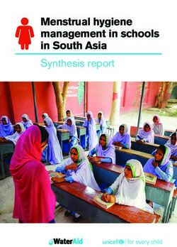 Menstrual hygiene management in schools in South Asia Synthesis report