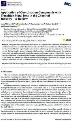 Application of Coordination Compounds with Transition Metal Ions in the Chemical Industry-A Review - MDPI