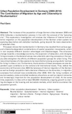 Urban Population Development in Germany (2000-2014): The Contribution of Migration by Age and Citizenship to Reurbanisation* - Comparative ...