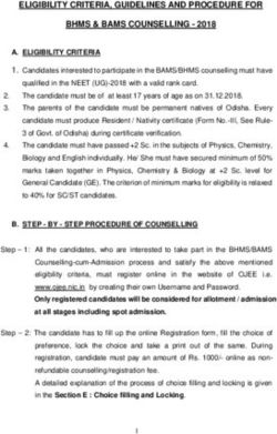 ELIGIBILITY CRITERIA, GUIDELINES AND PROCEDURE FOR BHMS & BAMS COUNSELLING 2018 - Odisha JEE