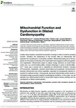 Mitochondrial Function and Dysfunction in Dilated Cardiomyopathy - Frontiers