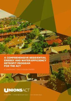 A COMPREHENSIVE RESIDENTIAL ENERGY AND WATER EFFICIENCY RETROFIT PROGRAM FOR THE ACT - A UNIONSACT DISCUSSION PAPER - Unions ACT