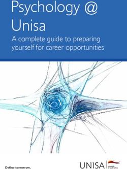 Psychology @ Unisa A complete guide to preparing yourself for career opportunities
