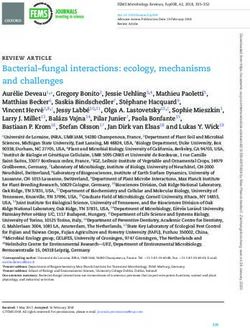 BACTERIAL-FUNGAL INTERACTIONS: ECOLOGY, MECHANISMS AND CHALLENGES - MPG.PURE