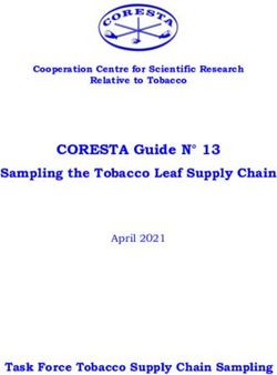 CORESTA Guide N 13 Sampling the Tobacco Leaf Supply Chain - Task Force Tobacco Supply Chain Sampling