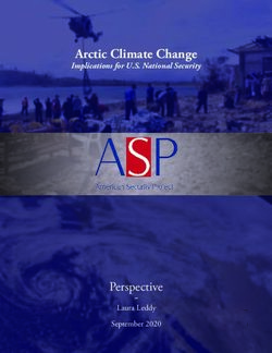 Arctic Climate Change - Implications for U.S. National Security - Perspective - American Security Project