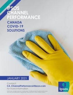 IPSOS CHANNEL PERFORMANCE - CANADA COVID-19 SOLUTIONS