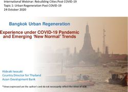 Bangkok Urban Regeneration Experience under COVID-19 Pandemic and Emerging 'New Normal' Trends